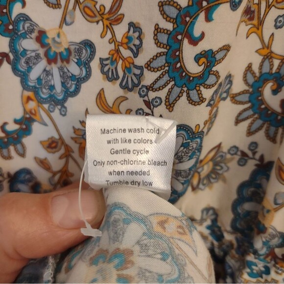 NorthStyle V-neck Drawstring Waisted Peasant Tunic Top/Dress Size Medium - Picture 9 of 13